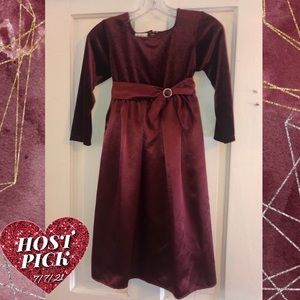 Girls’ Vintage Velvet Dress
